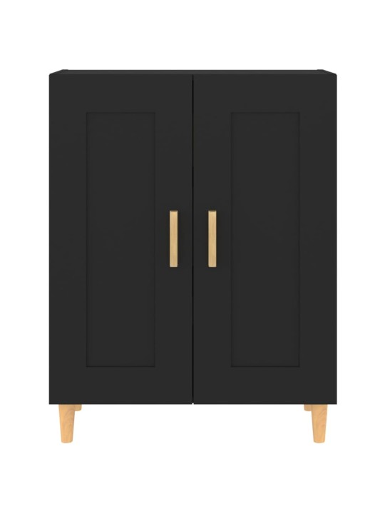Kumode, melna, 69,5x34x90 cm, inženierijas koks
