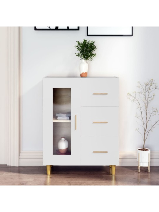 Kumode, balta, 69,5x34x90 cm, inženierijas koks