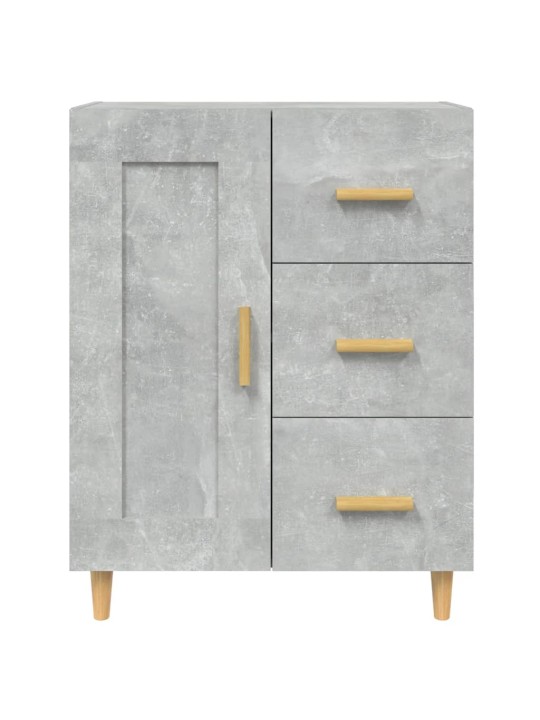 Kumode, betona pelēka, 69,5x34x90 cm, inženierijas koks