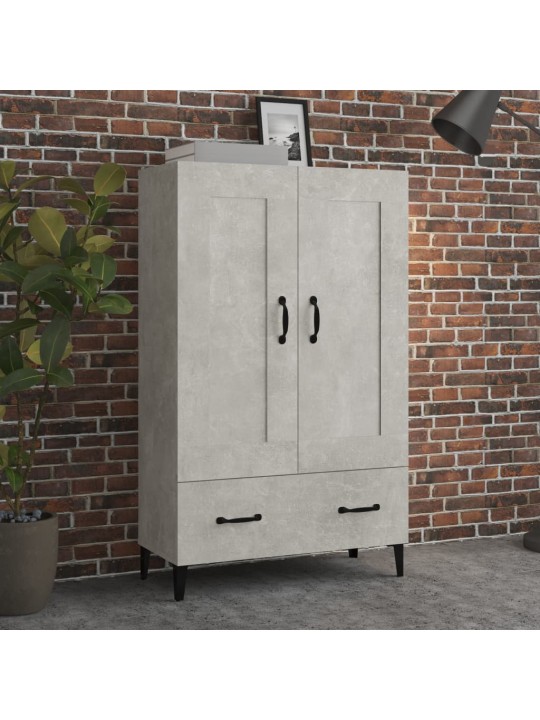 Augstais skapītis, betonpelēks, 70x31x115 cm, inženierijas koks