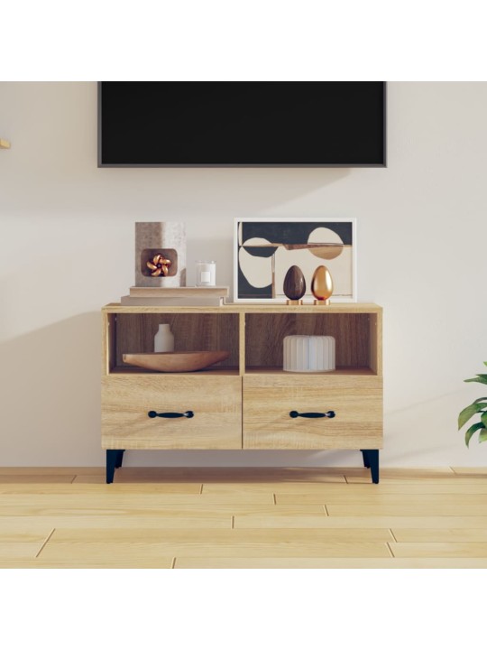 Tv skapītis, ozolkoka krāsa, 80x36x50 cm, inženierijas koks