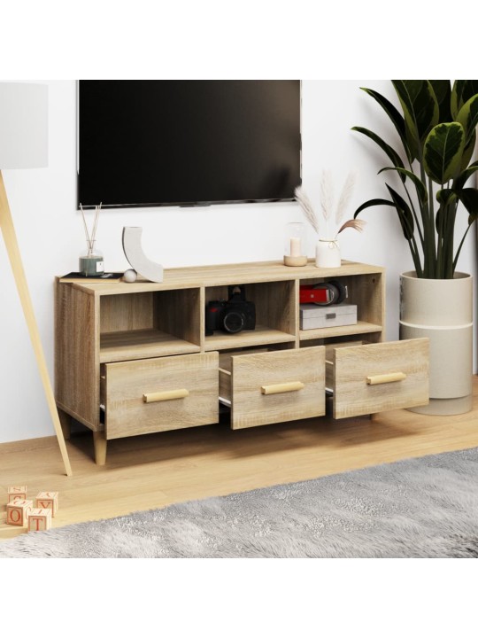 Tv skapītis, ozolkoka krāsa, 102x36x50 cm, inženierijas koks