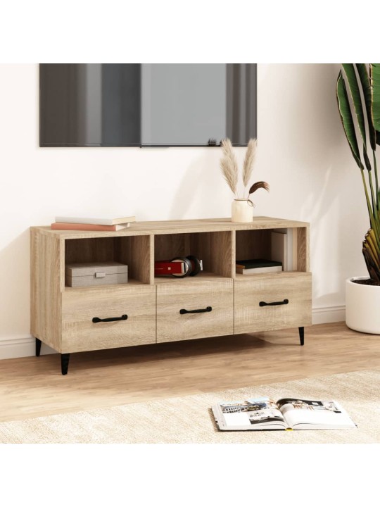 Tv skapītis, ozolkoka krāsa, 102x35x50 cm, inženierijas koks