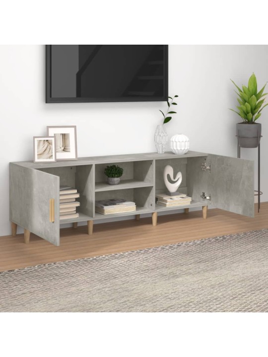 Tv skapītis, betona pelēks, 150x30x50 cm, inženierijas koks