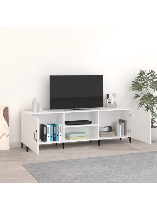 Tv skapītis, balts, 150x30x50 cm, inženierijas koks