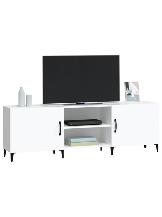 Tv skapītis, balts, 150x30x50 cm, inženierijas koks