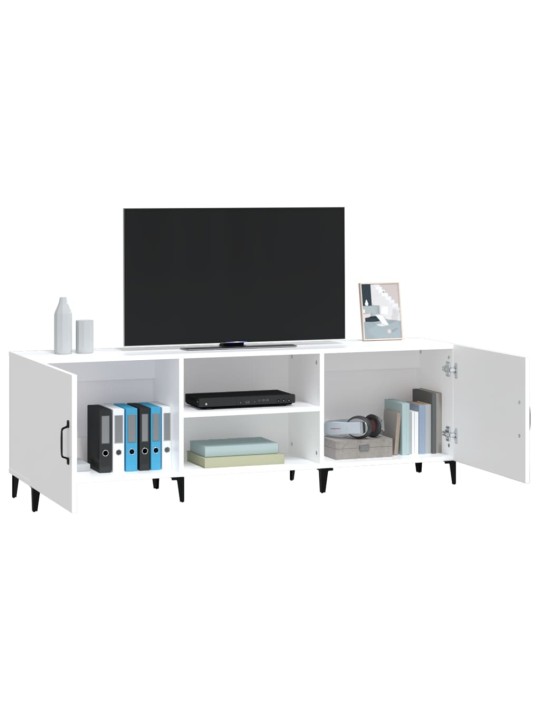 Tv skapītis, balts, 150x30x50 cm, inženierijas koks