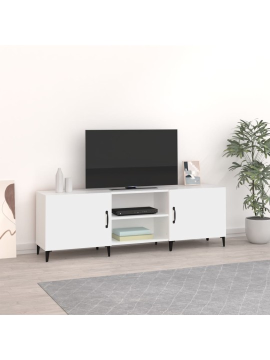 Tv skapītis, balts, 150x30x50 cm, inženierijas koks