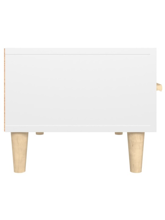 Tv skapītis, spīdīgi balts, 150x34,5x30 cm, inženierijas koks