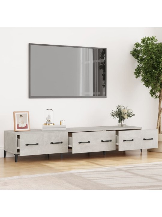 Tv skapītis, betona pelēks, 150x34,5x30 cm, inženierijas koks