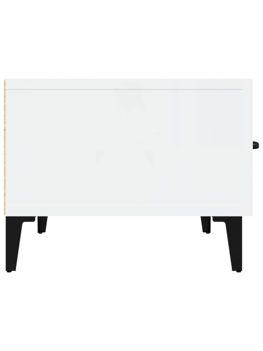 Tv skapītis, spīdīgi balts, 150x34,5x30 cm, inženierijas koks