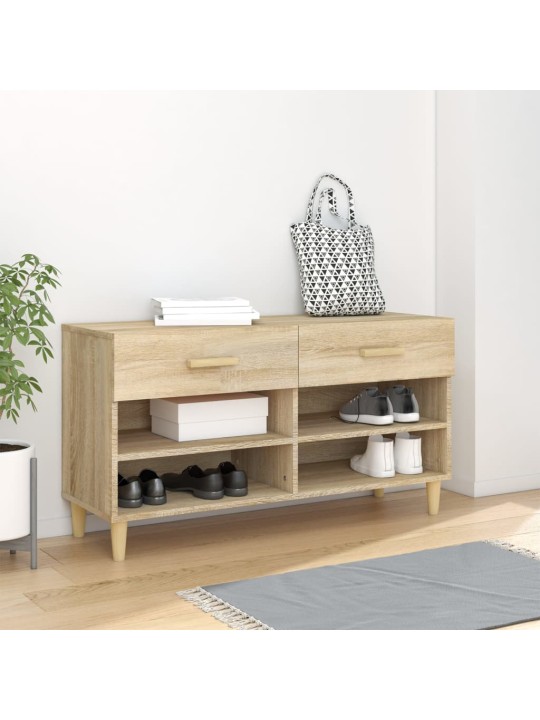 Apavu skapītis, ozolkoka krāsa, 102x35x55 cm, inženierijas koks