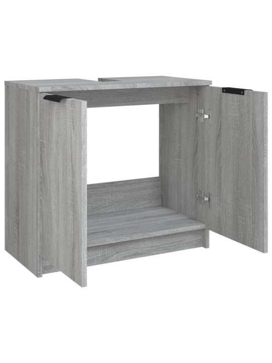 Vannasistabas skapis, pelēks, 64,5x33,5x59cm, inženierijas koks