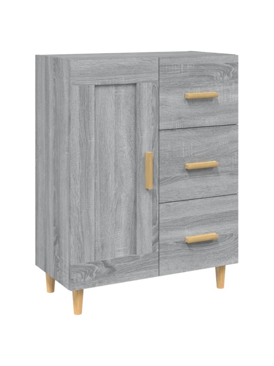 Kumode, pelēka ozolkoka krāsa, 69,5x34x90 cm, inženierijas koks