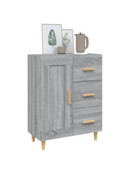 Kumode, pelēka ozolkoka krāsa, 69,5x34x90 cm, inženierijas koks