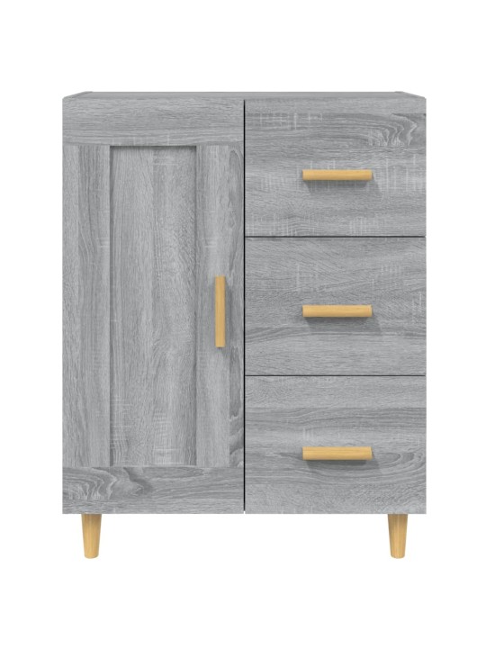 Kumode, pelēka ozolkoka krāsa, 69,5x34x90 cm, inženierijas koks