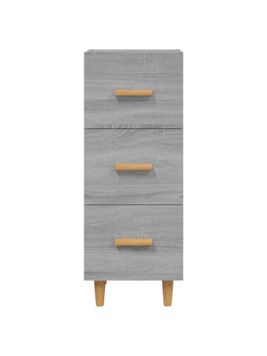 Kumode, pelēka ozolkoka, 34,5x34x90 cm, inženierijas koks