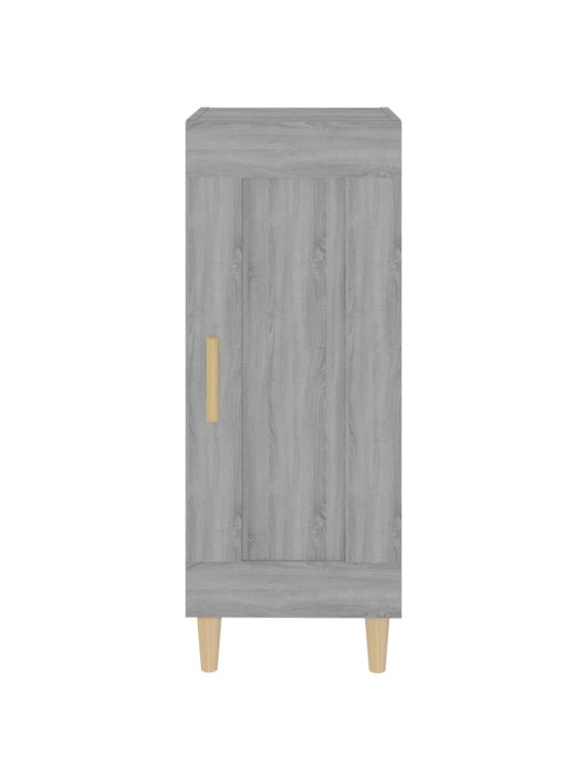 Kumode, pelēka ozolkoka, 34,5x34x90 cm, inženierijas koks