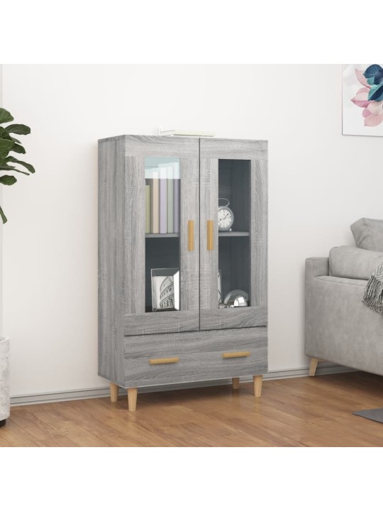 Augstais skapītis, pelēka ozola, 70x31x115cm, inženierijas koks