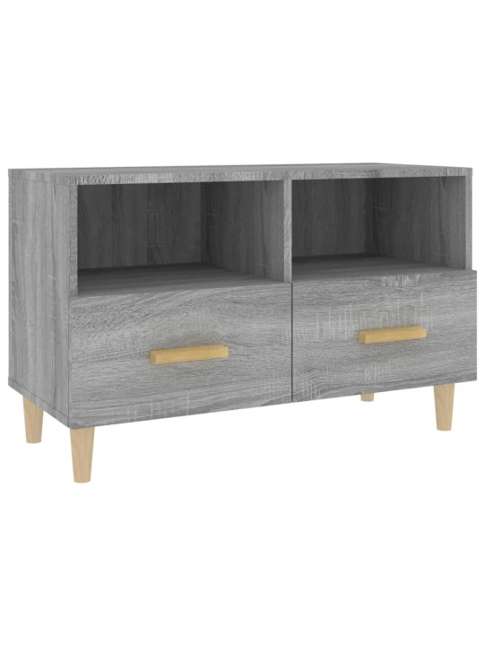 Tv skapītis, pelēka ozolkoka, 80x36x50 cm, inženierijas koks