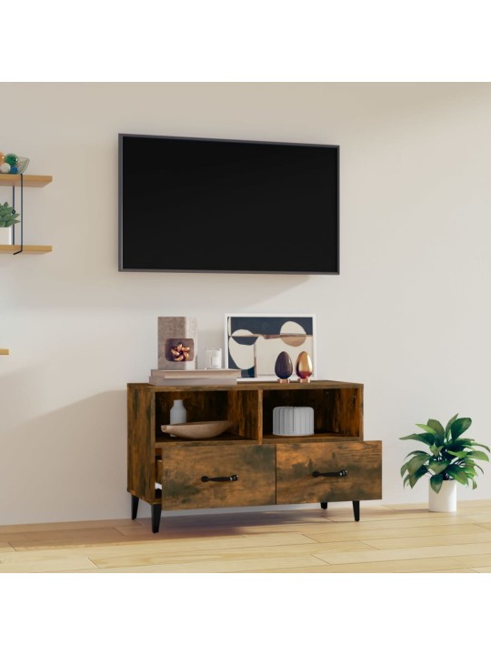 Tv skapītis, ozolkoka krāsa, 80x36x50 cm, inženierijas koks