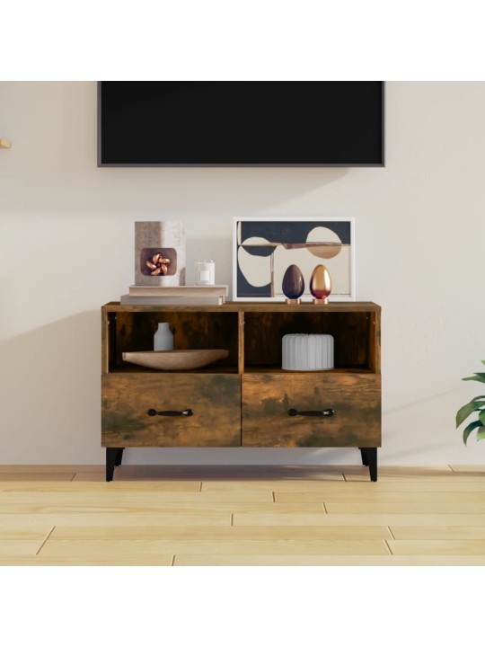 Tv skapītis, ozolkoka krāsa, 80x36x50 cm, inženierijas koks