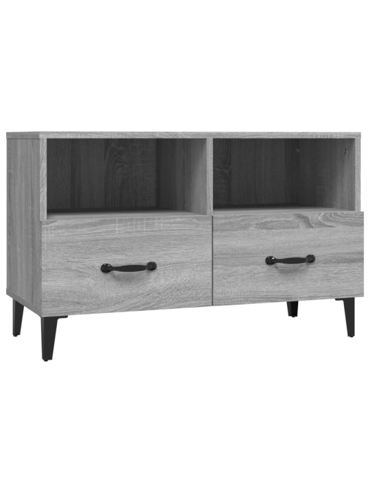 Tv skapītis, pelēka ozolkoka, 80x36x50 cm, inženierijas koks