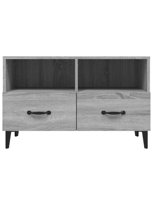 Tv skapītis, pelēka ozolkoka, 80x36x50 cm, inženierijas koks