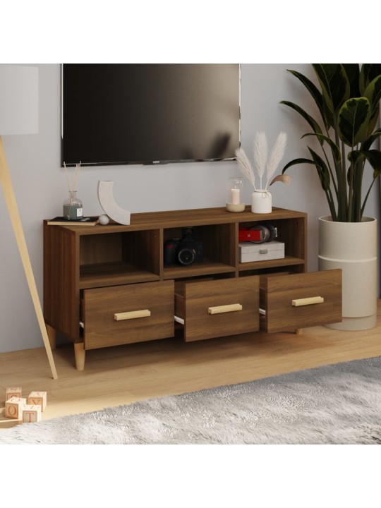 Tv skapītis, ozolkoka krāsa, 102x36x50 cm, inženierijas koks