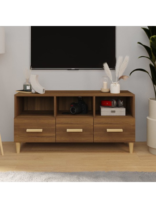 Tv skapītis, ozolkoka krāsa, 102x36x50 cm, inženierijas koks