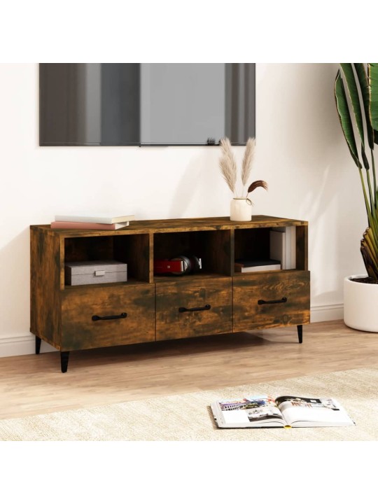 Tv skapītis, ozolkoka krāsa, 102x35x50 cm, inženierijas koks