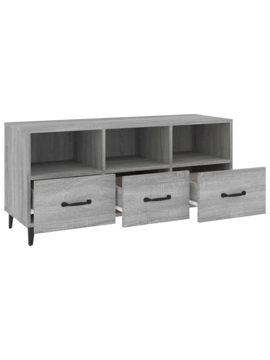 Tv skapītis, pelēka koka krāsa, 102x35x50 cm, inženierijas koks