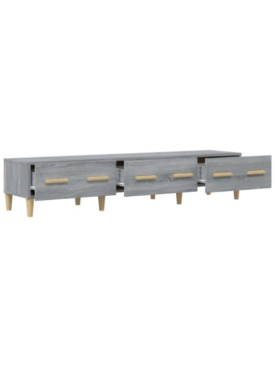 Tv skapītis, pelēka ozolkoka, 150x34,5x30 cm, inženierijas koks