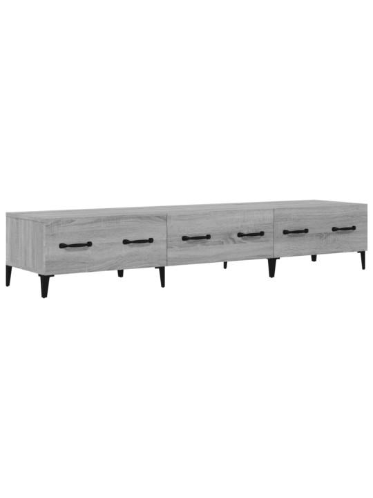 Tv skapītis, pelēka ozolkoka, 150x34,5x30 cm, inženierijas koks