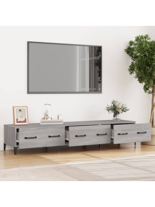 Tv skapītis, pelēka ozolkoka, 150x34,5x30 cm, inženierijas koks