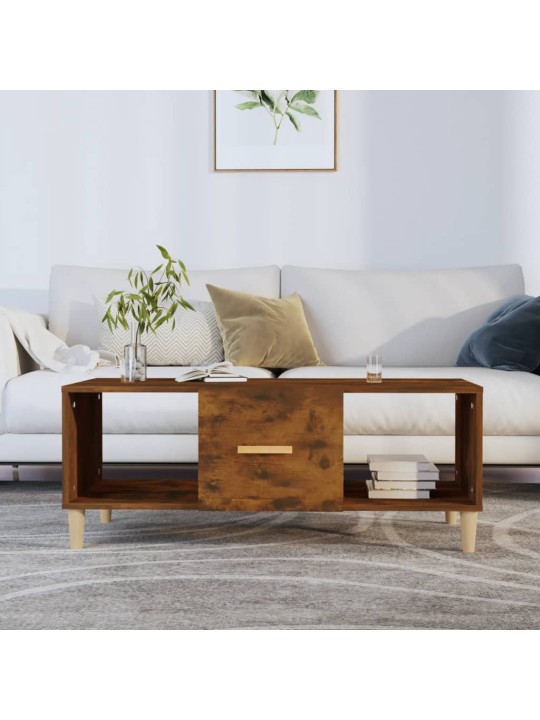 Kafijas galdiņš, koka krāsa, 102x50x40 cm, inženierijas koks