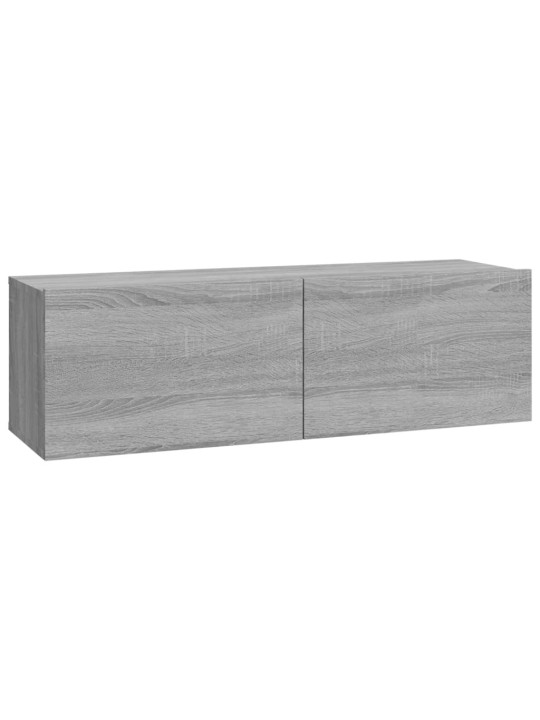 Tv skapīši, 2 gab., pelēks, 100x30x30 cm, inženierijas koks