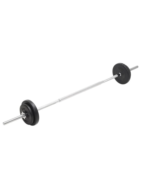 Svaru stieņu un hanteļu komplekts, 30 kg