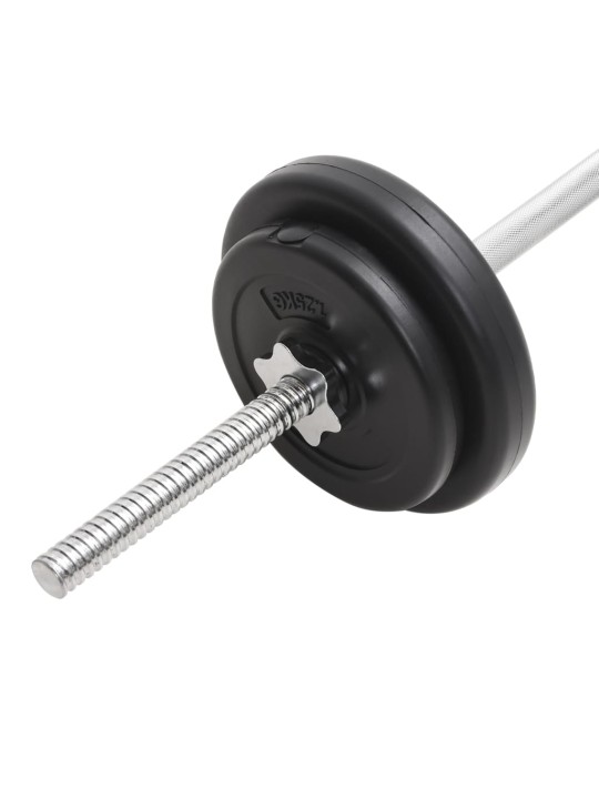Svaru stieņu un hanteļu komplekts, 30 kg
