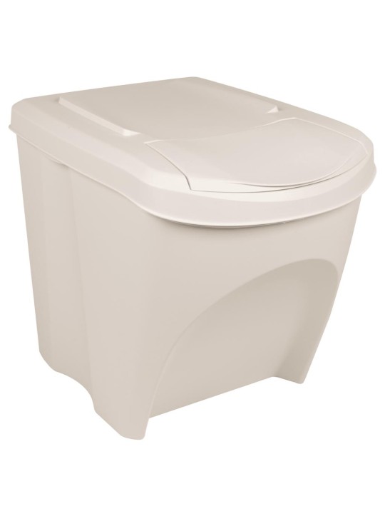 Atkritumu tvertnes, saliekamas, 3 gab., baltas, 75 l