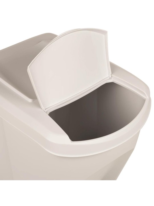 Atkritumu tvertnes, saliekamas, 3 gab., baltas, 75 l