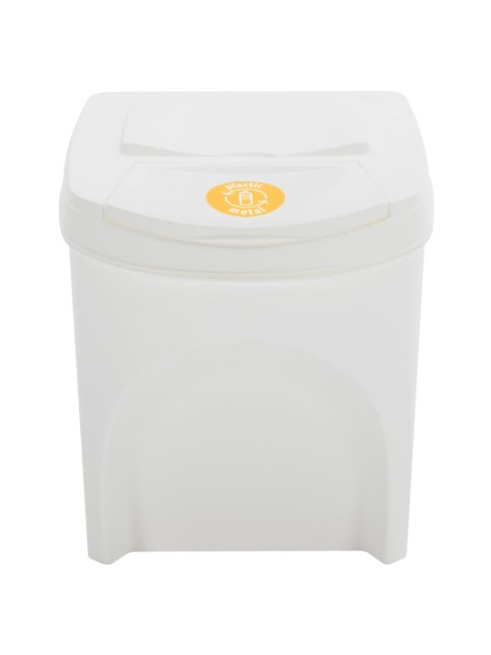 Atkritumu tvertnes, saliekamas, 4 gab., baltas, 100 l