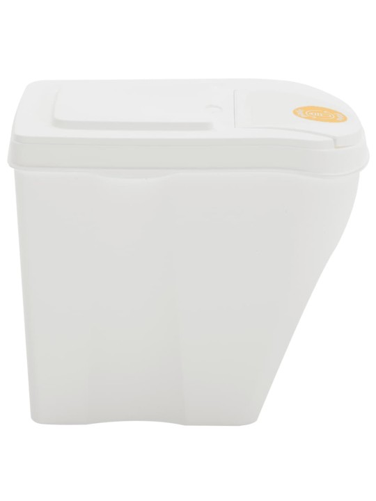 Atkritumu tvertnes, saliekamas, 4 gab., baltas, 100 l