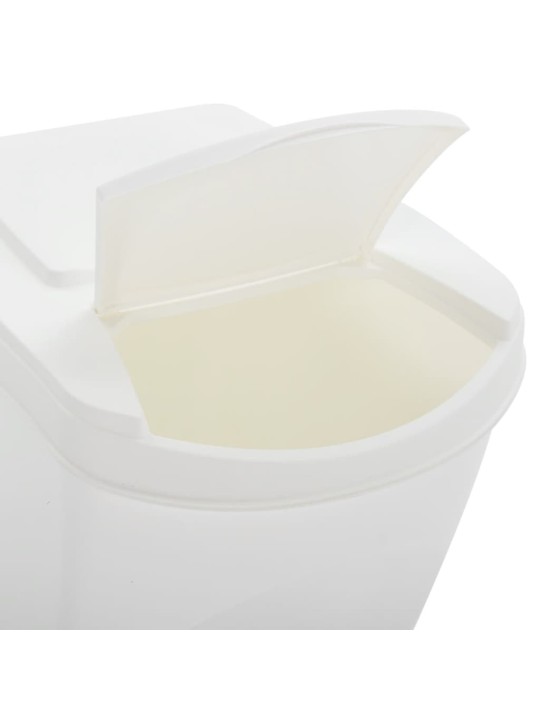 Atkritumu tvertnes, saliekamas, 4 gab., baltas, 100 l