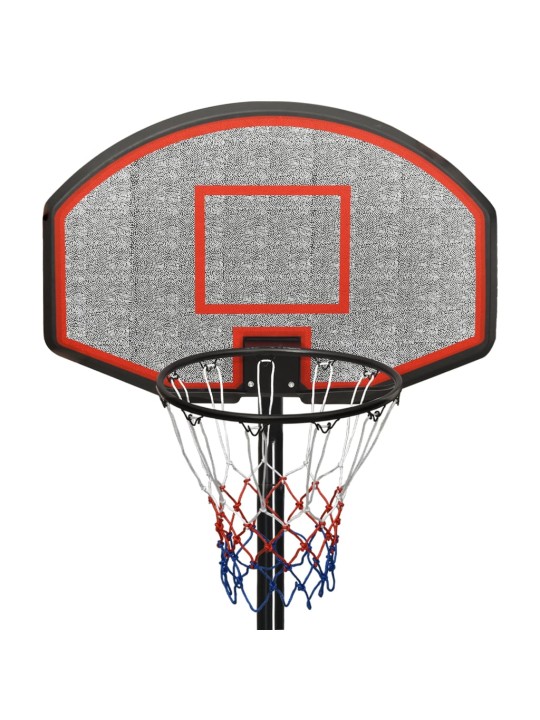 Basketbola vairogs, melns, 282-352 cm, polietilēns