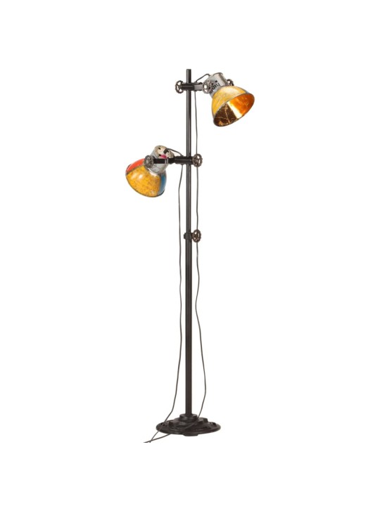 Stāvlampa ar 2 lampas abažūriem, daudzkrāsaina, e27