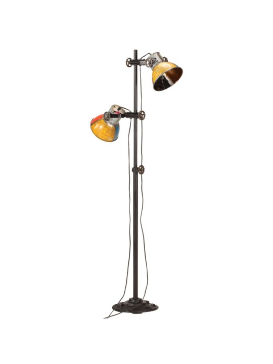 Stāvlampa ar 2 lampas abažūriem, daudzkrāsaina, e27