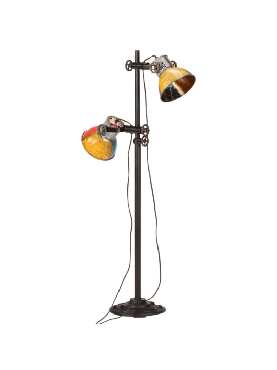 Stāvlampa ar 2 lampas abažūriem, daudzkrāsaina, e27