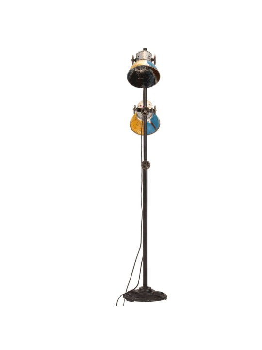 Stāvlampa ar 2 lampas abažūriem, daudzkrāsaina, e27