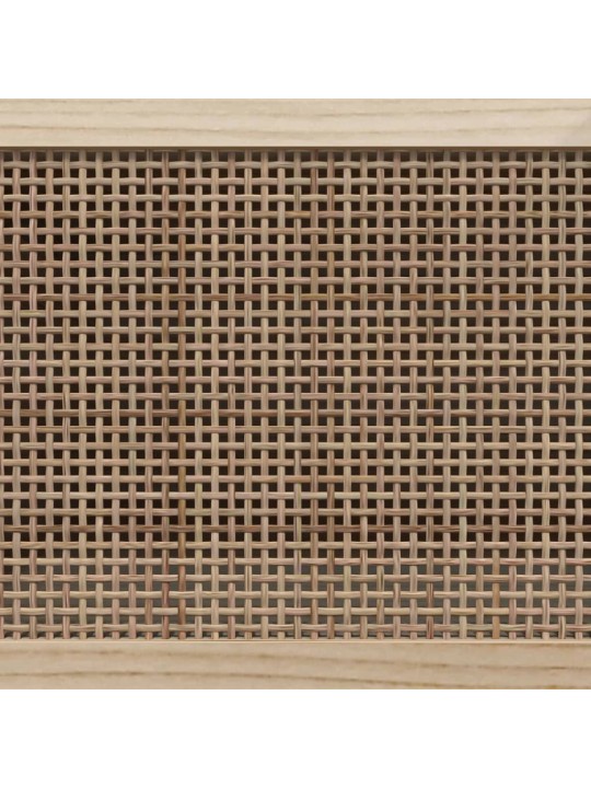 Skapītis, balts, 105x30x40 cm, priedes koks, dabīga rotangpalma